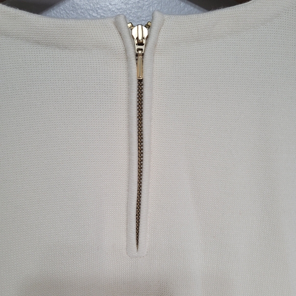 Talbots Petites Women's Ribbed Edge Knit Top Size Sp Cream Flawed - Picture 9 of 12